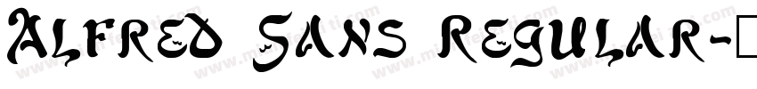 Alfred Sans Regular字体转换